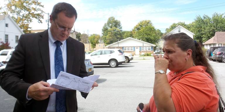 Karen Ditacconi wept as she appealed to Chief Assistant District Attorney Christopher Borek to buy back the horse she sold to Ryan (Photo by Frances Ruth Harris)