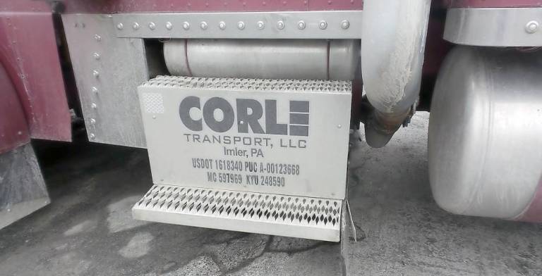 Corle Steel on Tuesday delivered steel manufactured at their Imler, Pa., plant to repair Chester's highway building.