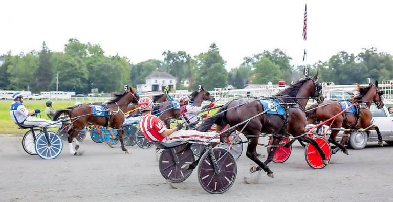 The first race of the day at Goshen Historic Track kicked off at 1 p.m. on Sunday, Sept. 5, during the County Race and Craft Fair. Photos by Sammie Finch.