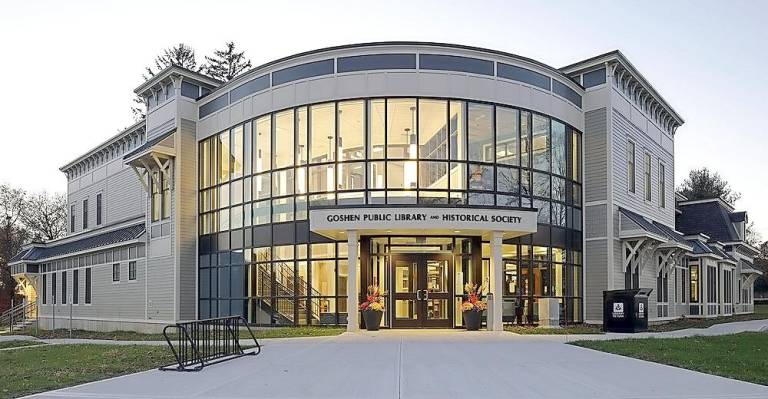 On the day after Thanksgiving, the Goshen Public Library and Historical Society will temporarily pivot to curbside service. Photo by Butler Rowland Mays Architects, LLP