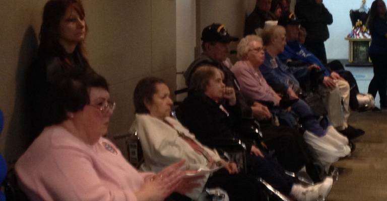 Legislature OKs nursing home transfer Elderly Valley View residents came out in wheelchairs to join hundreds of others in an urgent plea to protect their nursing home. (Photo by Edie Johnson)