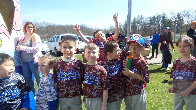 New batting cage honors Art Borin Kids wait their turn outside the bouncy house (Photo by Frances Ruth Harris)