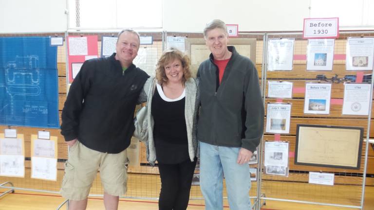 CJ Hooker, like it was yesterday Mike Moore; Nancy Moore-Ellefsen, current CJ Hooker school nurse; and Mark O’Hara (Photo by Frances Ruth Harris)