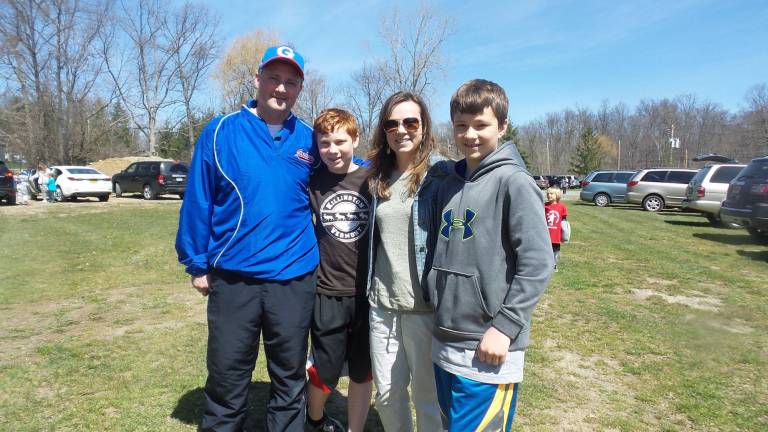 New batting cage honors Art Borin Dave, Ryan, Devra and Alex Mistretta (Photo by Frances Ruth Harris)