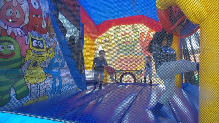 New batting cage honors Art Borin Inside the Yo Gabba Gabba Bouncy House, the fun never stops (Photo by Frances Ruth Harris)