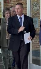 Chester Highway Superintendent John Reilly leaves Orange County Court in Goshen last month.