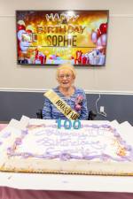 Sophie Halstead celebrated her 100th birthday at the Senior Center in Chester.