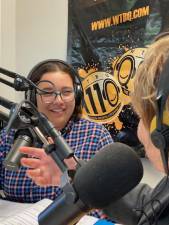Natalya Camacho (Florida, N.Y.) and the SUNY Orange BRIDGES program were front and center on WTBQ AM and FM radio on Tuesday, Oct. 12 in celebration of National Disability Employment Awareness Month. Photo provided by SUNY Orange.