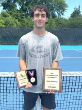 Goshen High School’s Braeden Gelletich at the United States Tennis Association (USTA) 18-and-under national tournament in Chattanooga, Tenn. on July 3.
