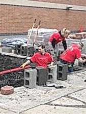 Lowe's donations and volunteers beautify Chester Academy patio