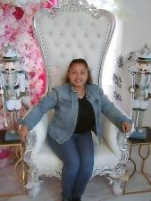 Divine Events Creators Gladys Falto seated in one of her chairs, available