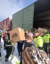 Operation Toy Train rides through town