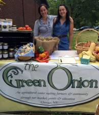 Photo provided by Fiona Duffy/Tuxedo Park School Tuxedo Park School graduates Hillary (&#xfe;&#xc4;&#xf2;06) and Claire (&#xfe;&#xc4;&#xf4;09) Lindsay, owners of The Green Onion Farmers Market in Chester, participated at the school's first on campus farmers market earlier this fall.