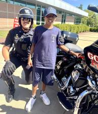 Motorcycle demo for junior police cadets