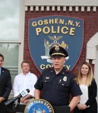 Lack of bathroom and locker facilities have been an obstacle to hiring women police officers, said Village of Goshen Police Chief James Watt. The grant is aimed at remedying that.