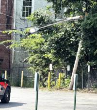 After a quick-moving thunderstorm, patrols responded to a report of utility wires down on Hatfield Lane near the intersection of State Route 17A.