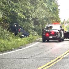 On Sept. 3 Patrol units responded to the area of State Route 17M and Ward Road in the Town of Goshen regarding an alleged report of a motor vehicle accident with injury involving a truck that drove of the roadway into the woods. Patrols arrived on the scene and coordinated with the Fire Department and EMS. An on-scene investigation was conducted, and a report was filed.