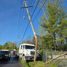On May 5 Patrol units responded to the area of Hartley Road near State Route 17M in the Town of Goshen for a property damage automobile accident involving a truck that crashed into a utility pole.