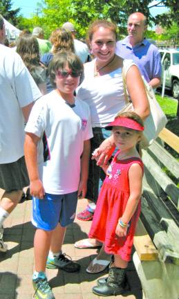 Ben, 9, mom Rebecca, and sister Maggie Ohm, 5, of Washingtonville enjoyed the day.