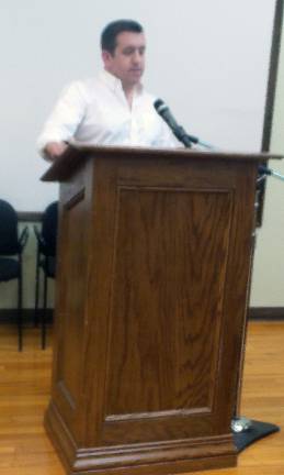 Chester Public Library employee Tom McKnight asked for the space to be vacated by the Chester Golden Age Club later this year (Photo by Frances Ruth Harris)