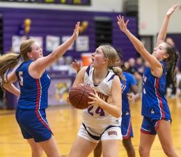 Warwick Valley plays Goshen in a varsity girls basketball game on Feb. 8.