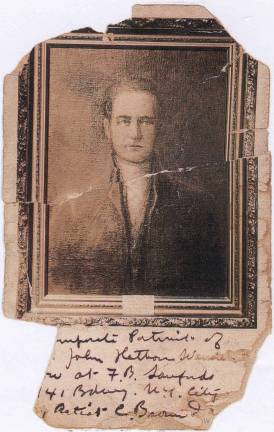 There is no known portrait of John Hathorn. This composite portrait of him done in 1907, eighty two years after his death, was painted by C. Brower Darst.