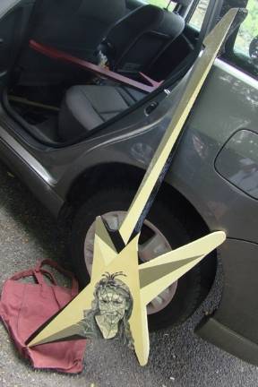 Leslie Smith's spider-web girl "guitar" (Photo provided)