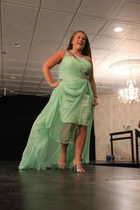 Strutting her stuff.
