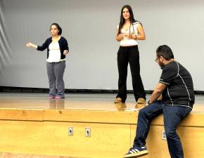 Chester Academy teachers Jen Daly and Christopher De Lao have teamed up on a cross-disciplinary project that pairs student poetry and interpretive dance.