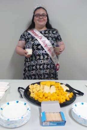Dairy Princess Gabriella Miyoshi with some yummy local dairy products (Photo by Frances Ruth Harris)