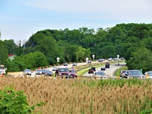 The construction area on Route 17 near Goshen.