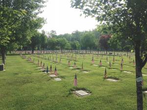 American flags at the Orange County Veterans Memorial Cemetery during Memorial Day last year. Provided photo.