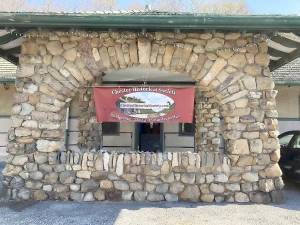 Erie Station with reopening banner