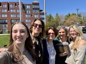 The Straus News team leaves the New York Press Association with awards from the Better Newspaper Contest. Left to right: Megan Bowen, Rose Miller, Terry Reilly, Becca Tucker and Christina Scotti. Photo: Megan Bowen