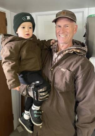 New town of Chester water administrator, Tom Becker, with his grandson, Leo. (Photo provided by Becker family)