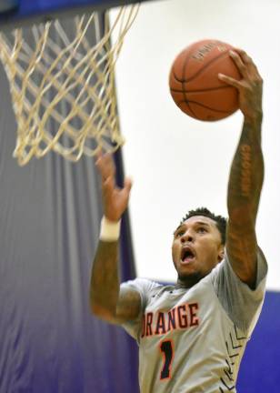 SUNY Orange’s Keon Gill during a game earlier in the season.