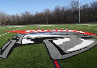 The new multi-purpose artificial field includes the Goshen Gladiator logo mid-field.