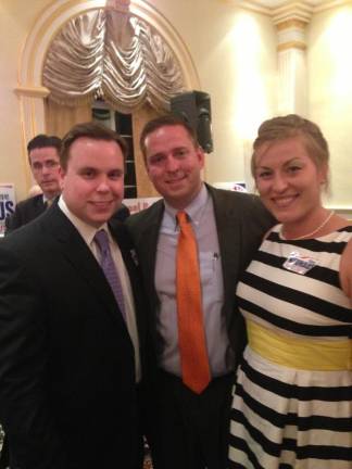 From left: Josh Sommers, president and CEO of Focus Media in Goshen; Steve Neuhaus, county executive candidate; and his wife, Rachel Neuhaus. (Facebook photo)