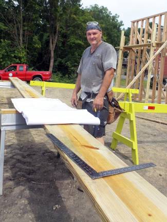 Jerry Kirkland, who also was the foreman for the pavilion at Carpenter Field, is making the amphitheater happen.