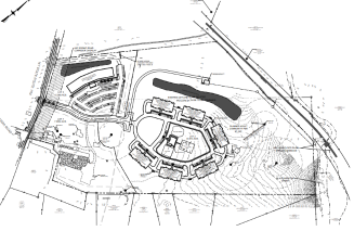 The proposed site plan for a new luxury hotel and retirement community.