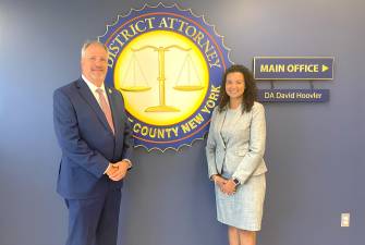 Orange County District Attorney David Hoovler and ADA Darlene De Jesus-Rosenwasser.