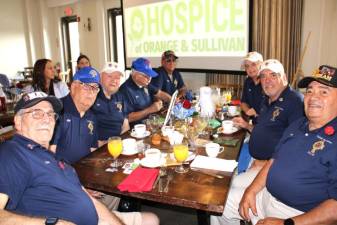 The Catholic War Veterans table at the Hospice of Orange &amp; Sullivan Counties Veterans Celebration Breakfast on June 14, 2023 in Campbell Hall.