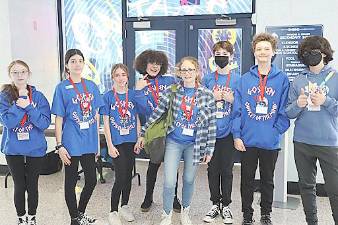 The Goshen Middle School team that placed first in Division 2, Problem 3: “Classics... (Name Here): The Musical Production”