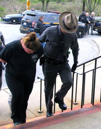 Samantha Weber O'Brien of Pine Island was arraigned on a second-degree conspiracy charge in Warwick Town Court on Thursday, Oct. 28.