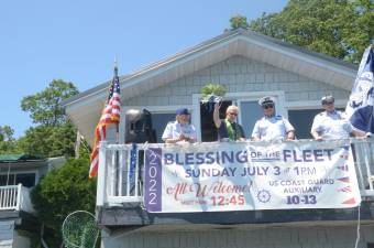 The annual “Blessing of the Fleet” was provided by Rev. Dr. Ronnie T. Stout-Kopp, of Good Shepherd Church, in Greenwood Lake, second from left.