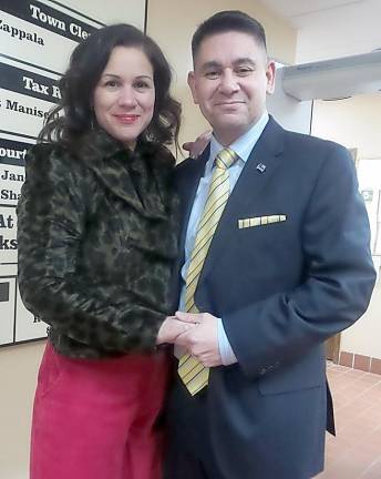 Councilman Orlando Perez and his wife, Nanette