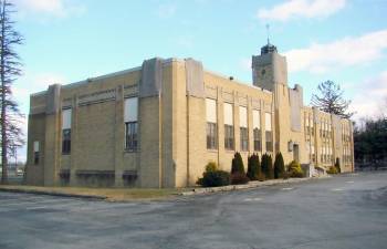 The old junior/senior high school on Maple Avenue