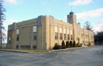 The old junior/senior high school on Maple Avenue