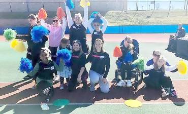 Cheerleaders. Photographs provided by Beautiful People Adaptive Sports.