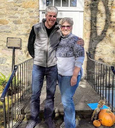 Lyle R. Shute Sr. and Julie Cole at the Bull Stone House